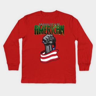 Jamaican American Kids Long Sleeve T-Shirt